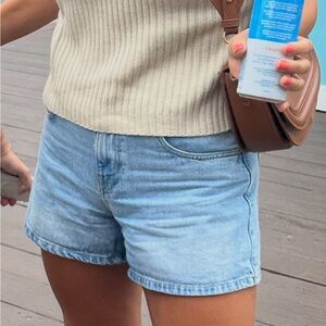 Light Blue Denim Shorts